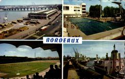 Bordeaux MODERN CARD Quays Bridge of stone swimming pool Stage