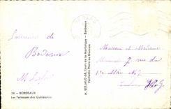 Bordeaux MODERN CARD terraces of the Quincunxes