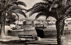 Sanary on Sea MODERN CARD a corner of the port