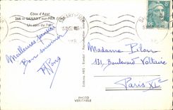 Sanary auf Meermoderner KARTE eine Ecke des Hafens