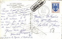 Saint Raphael MODERN CARD the port and Frejus beach