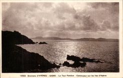 Umlagerungen von Hyeres Giens CPA das der Aufsatz gegen Tag auf den Inseln von Hyeres schmolz