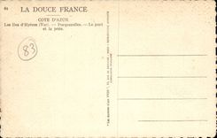 Inseln von Hyeres CPA der Hafen und der Pier