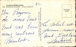 Hyeres Palmen CPA die Gambetta auftraten