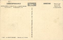 Hotellerie et grotte de Sainte Baume CPA St Zacharie