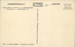 Hotellerie et grotte de Ste Baume CPA Ste Zacharie
