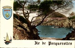 Island of Porquerolles MODERN CARD Creek of Breganconnet