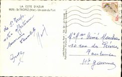 Saint Tropez MODERN CARD a corner of the port