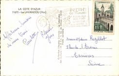 MODERN CARD Souvenir of Lavandou
