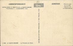 CPA Hotellerie et grotte de la Sainte Baume St Zacharie