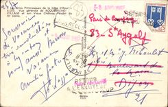 CPA Ansicht des Roquebrune Dorfs und seines alten Feudalschlosses von 10