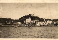 Islands of Hyeres CPA the village of porquerolles and the fort Saint Agate