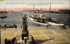 Toulon - Statue of Genius of Navigation and Roads CPA