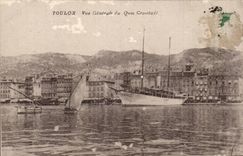 Toulon - View of the quay Cronstadt CPA