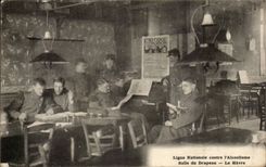 Le Havre - nationale Liga gegen Alkoholismus - Raum der Markierungsfahne CPA (Spiritus militaria)