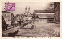 Niort - the Church St Andre - Sight of the Garden of the Keep - CPA