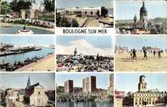 Boulogne on Sea - Souvenir CPA (volleyball ball)