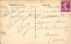 Touquet Paris Strand - die Stunde des Bades - Weg im Kanu - CPA