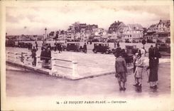 Touquet Paris Strand - Kreuzungen CPA