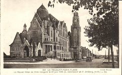 Touquet Paris Strand - das neue Rathaus - CPA