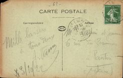 Lens - in ruins - Road of Arras - CPA