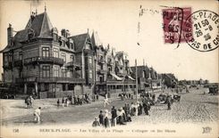 Berck Beach - Villas and the Beach - Cottages one the Shore - CPA Tennis