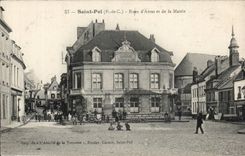 Saint pol - Streets of Arras and the Town hall (children) - CPA