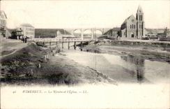 Wimereux - der Fluss und die Kirche - CPA