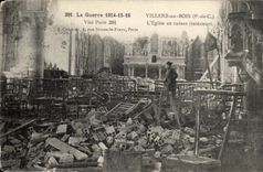 Villers with Wood - the Church in Ruins - the War 1914 1915 1916 - CPA