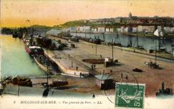 Boulogne auf Meer - Ansicht des Hafens CPA (Unterwasserunterseeboot)