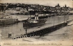 Boulogne auf Meer - vor Hafen - das aussere - Hafen - Boot - Boot CPA