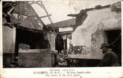 Maroeuil - House bombardee - ruins off the post office - War 1914 1915 - CPA