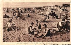 Touquet Paris Beach - the beach - the Hour of the rest - CPA