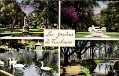 Toulouse - Les Jardins de Toulouse - Souvenir CPA 