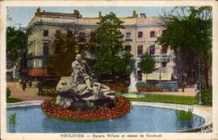 Toulouse - Square Wilson et Statue de Goudouli CPA 