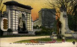 Toulouse - Le Jardin des Plantes - Monuments d'Armand Sylvestre et de l'Ariege et la Garonne - CPA 