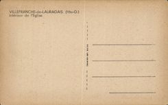 Villefranche de Lauragais - Interior of the Church - CPA
