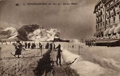 Superbagneres - In front of the Hotel - the Ski - Winter sports - CPA