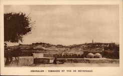 Israel - Jerusalem - Terrace and Sight of Bethphage - CPA