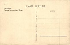 Israel - Jerusalem - Sight of the Mosque of Omar - Islam - Muslim - Mosque - CPA