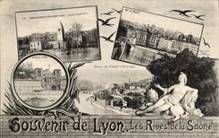 Lyon - Andenken von Lyon - Banke des Saone - CPA