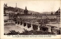 Lyon - the Bridge of Guillotiere - first bridge built on the Rhone - CPA