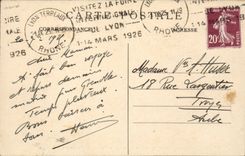 Lyon - Ansicht - Bellecour Bezirk und Colline von Fourviere - CPA