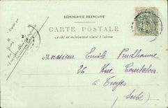 Lyon - Law courts the Bridge and Fourvieres - boat - boat 1903 - CPA