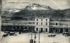 Grenoble - Train station and Moucherotte - CPA