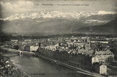 Grenoble - View and the Chain of Apes - CPA