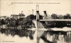 Saint Rambert auf dem Loire - Anblick der Brucke und des Kurses des Loire - CPA