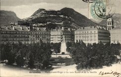 Grenoble - Place Victor Hugo and strong Planes of the Bastille - CPA