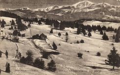 Chambery - Margerias Mount - 1848 m At the Bottom the Mount Jaffe CPA (train ski)