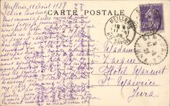 Meillery - XIII century old Church - Old prioress of the Canons of Large Saint Bernard CPA